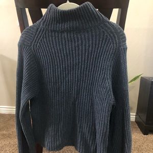 Blue crop sweater! Super cute